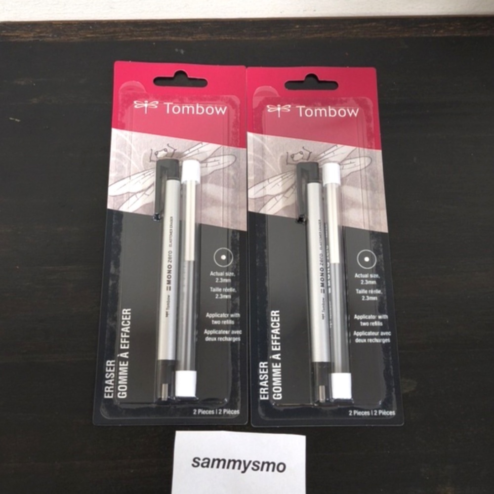 Tombow Mono Zero Eraser And Refill Value Pack, Round 2.3Mmm. x2